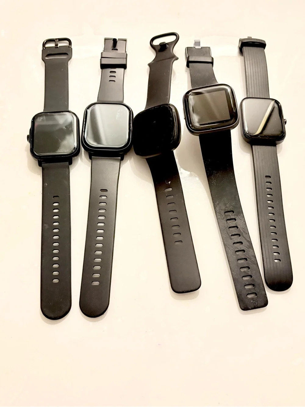 Bundle of 5 Fitbit Watches for Parts Only Not Working No Charger